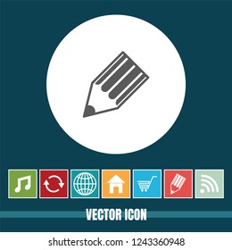 Very Useful Icon Of Pencil With Bonus Icon. Very Useful For Software, Mobile App & Web.