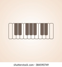 Very Useful Icon of Piano Keys for Web & Mobile. Eps-10.