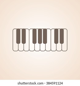 Very Useful Icon of Piano Keys for Web & Mobile. Eps-10.