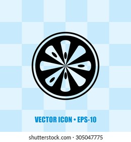 Very Useful Icon Of Ripe Lemon Slice. Eps-10.