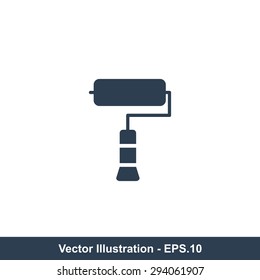 Very Useful Icon Of Roller Paint Brush. Eps-10.