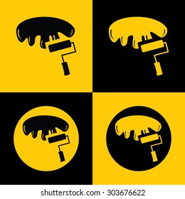 Very Useful Icon Of Rolling Paint Brush. Eps-10.
