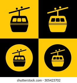 Very Useful Icon Of Rope Way. Eps-10