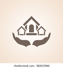 Very Useful Icon of Safe Home for Web & Mobile. Eps-10.
