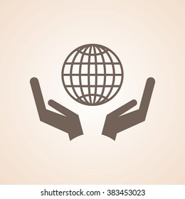 Very Useful Icon of Save globe for Web & Mobile. Eps-10.