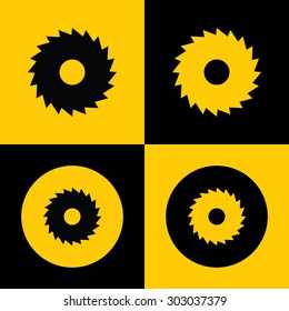 Very Useful Icon Of Saw Wheel. Eps-10.