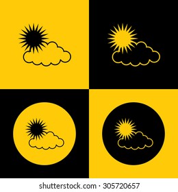 Very Useful Icon Of Sun Clouds. Eps-10.