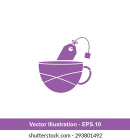 Very Useful Icon Of Tea Cup. Eps-10.