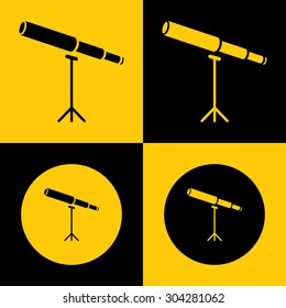 Very Useful Icon Of Telescope. Eps-10.