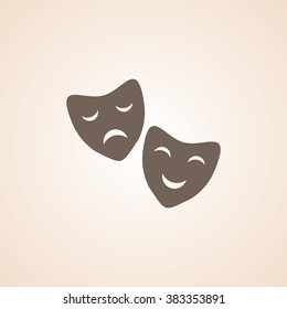 Very Useful Icon of Theater Mask for Web & Mobile. Eps-10. 