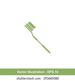 Very Useful Icon Of Tooth Brush. Eps-10.