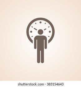 Very Useful Icon of User & Clock for Web & Mobile. Eps-10.