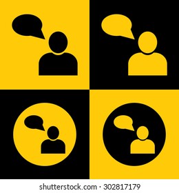 Very Useful Icon Of User & Comments. Eps-10.