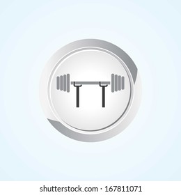 Very Useful Icon of Weight On Button. Eps-10.
