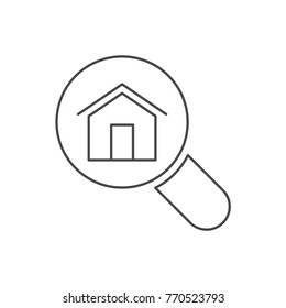 Very Useful Line Icon of search property.