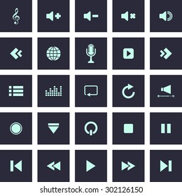 Very Useful Music Player icons. EPS-10.