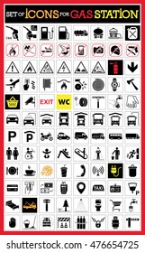 Very useful and usable set of icons for gas station and other services on the road.