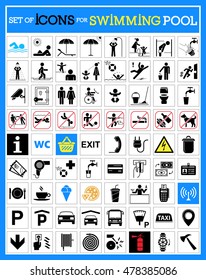 Very useful and usable set of premium quality icons for swimming pools. 