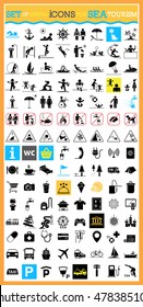 Very useful and usable set of premium quality icons for sea tourism. 