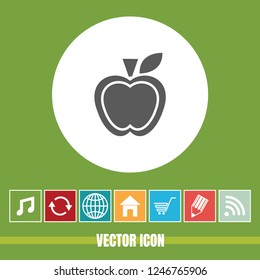 Very Useful Vector Icon Of Apple with Bonus Icons. Very Useful For Mobile App, Software & Web.