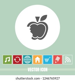 Very Useful Vector Icon Of Apple with Bonus Icons. Very Useful For Mobile App, Software & Web.