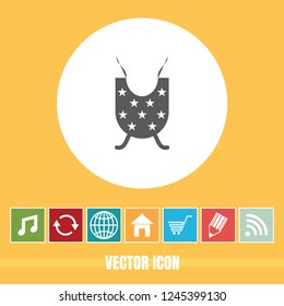 Very Useful Vector Icon Of Baby Cloth with Bonus Icons. Very Useful For Mobile App, Software & Web.