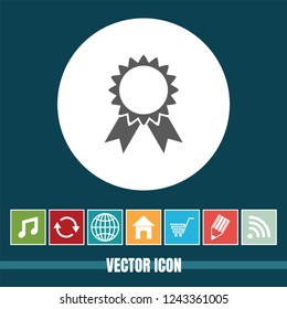 very Useful Vector Icon Of Badge with Bonus Icons Very Useful For Mobile App, Software & Web