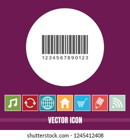 Very Useful Vector Icon Of Bar Code with Bonus Icons. Very Useful For Mobile App, Software & Web.