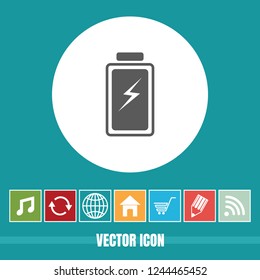 Very Useful Vector Icon Of Battery with Bonus Icons. Very Useful For Mobile App, Software & Web.