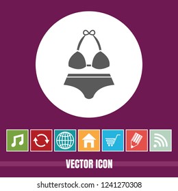 very Useful Vector Icon Of Bikini with Bonus Icons Very Useful For Mobile App, Software & Web