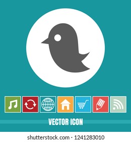 very Useful Vector Icon Of Bird with Bonus Icons Very Useful For Mobile App, Software