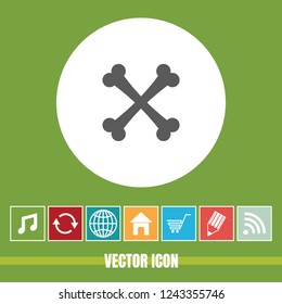 Very Useful Vector Icon Of Bones with Bonus Icons. Very Useful For Mobile App, Software & Web.