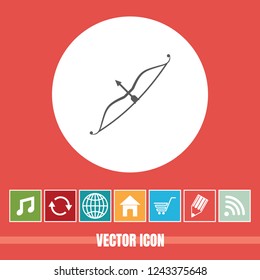 very Useful Vector Icon Of Bow & Arrow with Bonus Icons Very Useful For Mobile App, Software & Web