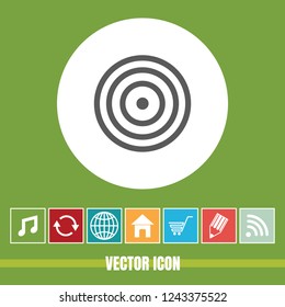 very Useful Vector Icon Of Bulls Eye with Bonus Icons Very Useful For Mobile App, Software & Web