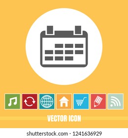 very Useful Vector Icon Of Calendar with Bonus Icons Very Useful For Mobile App, Software & Web