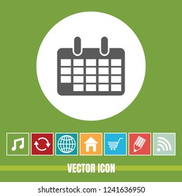 very Useful Vector Icon Of Calendar with Bonus Icons Very Useful For Mobile App, Software & Web