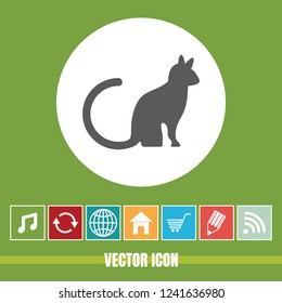 very Useful Vector Icon Of Cat with Bonus Icons Very Useful For Mobile App, Software & Web