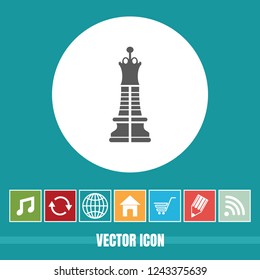 very Useful Vector Icon Of Chess Queen with Bonus Icons Very Useful For Mobile App, Software & Web