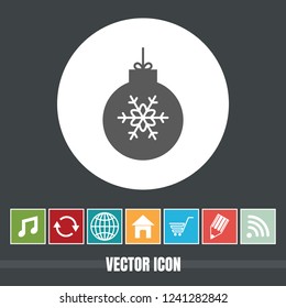 very Useful Vector Icon Of christmas ball with Bonus Icons Very Useful For Mobile App, Software & Web