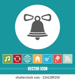 very Useful Vector Icon Of Christmas Bell with Bonus Icons Very Useful For Mobile App, Software & Web