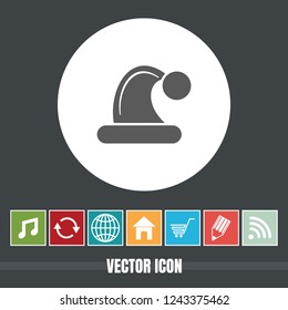 very Useful Vector Icon Of Christmas Cap with Bonus Icons Very Useful For Mobile App, Software & Web