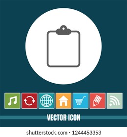 Very Useful Vector Icon Of Clipboard with Bonus Icons. Very Useful For Mobile App, Software & Web.