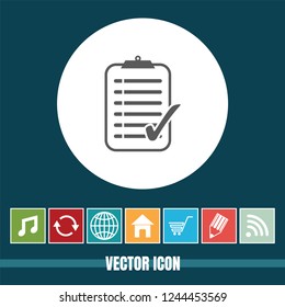 Very Useful Vector Icon Of Clipboard with Bonus Icons. Very Useful For Mobile App, Software & Web.