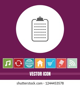 Very Useful Vector Icon Of Clipboard with Bonus Icons. Very Useful For Mobile App, Software & Web.