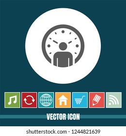 Very Useful Vector Icon Of Clock and User with Bonus Icons. Very Useful For Mobile App, Software & Web.