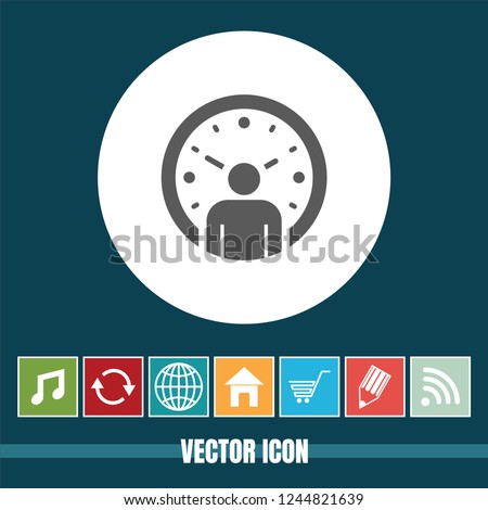 Very Useful Vector Icon Of Clock and User with Bonus Icons. Very Useful For Mobile App, Software & Web.