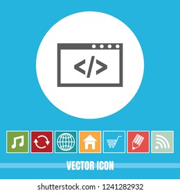 very Useful Vector Icon Of Coding with Bonus Icons Very Useful For Mobile App, Software & Web