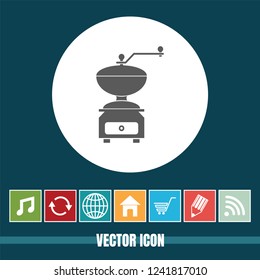 very Useful Vector Icon Of Coffee Machine with Bonus Icons Very Useful For Mobile App, Software & Web