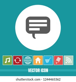 Very Useful Vector Icon Of Comments or speech bubble with Bonus Icons. Very Useful For Mobile App, Software & Web.