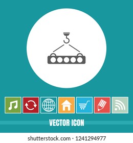 very Useful Vector Icon Of Crane Hook with Bonus Icons Very Useful For Mobile App, Software